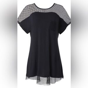 Venus Black Mesh Sleeve Women's Coverup